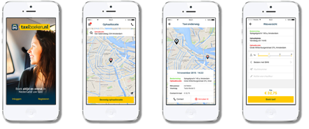 taxiboeken app op je mobiel